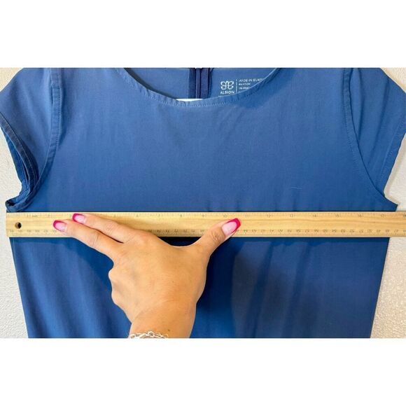 ALBION True Blue Jettersetter Cap Sleeves Elastic Waist Tie Jumpsuit Romper XXS - Picture 7 of 14